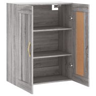 Стенен шкаф сив сонома 69,5x34x90 см инженерно дърво