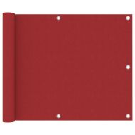 Балконски параван, червен, 75x400 см, оксфорд плат