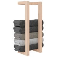 Поставка за хавлии 23x18x60 см борово дърво масив