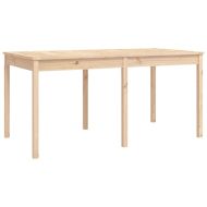 Градински трапезен комплект от 7 части, бор масив