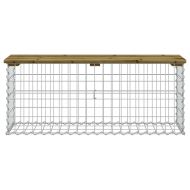 Градинска пейка габионен дизайн 103x31,5x42 см импрегниран бор