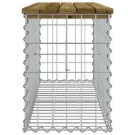 Градинска пейка габионен дизайн 103x31,5x42 см импрегниран бор