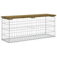 Градинска пейка габионен дизайн 103x31,5x42 см импрегниран бор