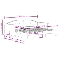 Канапе с изтеглящо легло светлосиво 90x190 см кадифе