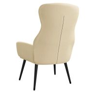 Релакс стол, кремав, текстил