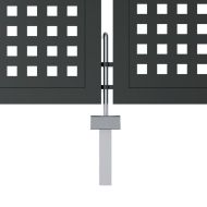 Градинска порта, антрацит, 300x100 см, стомана