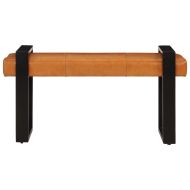 Пейка, черно и кафяво, 110 см, естествена козя кожа