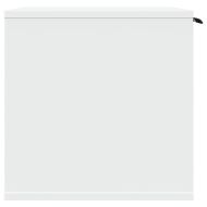 Заграждение за котешка тоалетна бял 60x40x40 см инженерно дърво