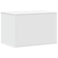 Заграждение за котешка тоалетна бял 60x40x40 см инженерно дърво