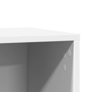 Заграждение за котешка тоалетна бял 60x40x40 см инженерно дърво