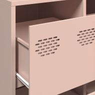 Бюфет, розов, 135x39x73,5 см, студеновалцувана стомана