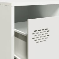 ТВ шкаф бял 202x39x43,5 см студеновалцувана стомана