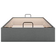 Османска рамка за легло без матрак, тъмносива, 100x200 см, плат