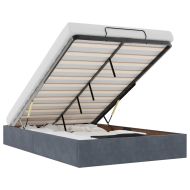 Османска рамка за легло без матрак, тъмносив, 120x190см, кадифе