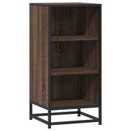 Сайдборд, кафяв дъб, 35,5x35x76 см, инженерно дърво и метал