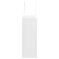 Хартиени торбички 250 бр с дръжки бели 18x8x22 см