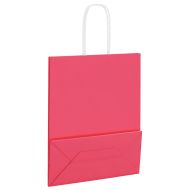 Хартиени торбички 50 бр с дръжки розови 18x8x22 см