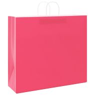 Хартиени торбички 50 бр с дръжки розови 54x15x49 см