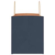Хартиени торбички 250 бр с дръжки сини 32x22x24 см