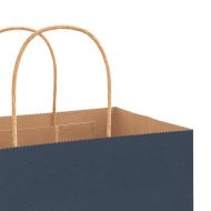 Хартиени торбички 250 бр с дръжки сини 32x22x24 см