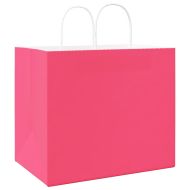 Хартиени торбички 250 бр с дръжки розови 32x22x28 см