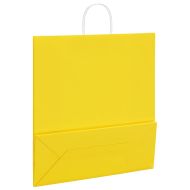 Хартиени торбички 250 бр с дръжки жълти 45x17x48 см