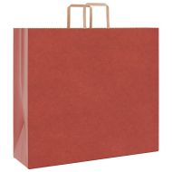 Хартиени торбички 250 бр с дръжки червени 54x15x49 см