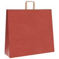 Хартиени торбички 250 бр с дръжки червени 54x15x49 см