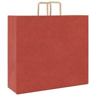 Хартиени торбички 250 бр с дръжки червени 54x15x49 см