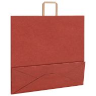 Хартиени торбички 250 бр с дръжки червени 54x15x49 см