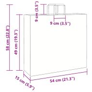 Хартиени торбички 250 бр с дръжки червени 54x15x49 см