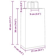 Хартиени торбички 250 бр с дръжки жълти 21x11x36 см
