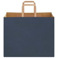Хартиени торбички 250 бр с дръжки сини 32x22x24 см
