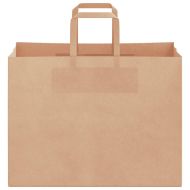 Хартиени торбички 50 бр с дръжки кафяви 32x17x25 см