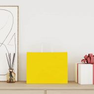 Хартиени торбички 50 бр с дръжки жълти 32x17x25 см
