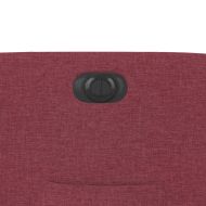 Електрически стол реклайнер, виненочервен, текстил