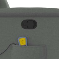 Изправящ масажен реклайнер стол,тъмносив, текстил