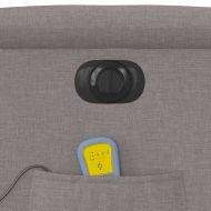 Електрически масажен наклоняем стол, таупе, текстил