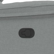 Масажен реклайнер стол, светлосив, текстил