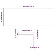Стълбищни стъпала, 12 бр, кафяво-черни, 70x25x2 см, дъб масив