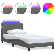 Рамка за легло без матрак Hanko, тъмносива, 100x200 см, плат