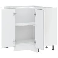 Кухненски ъглов шкаф, "Kalmar", черен, инженерно дърво