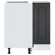 Кухненски ъглов шкаф, "Kalmar", черен, инженерно дърво