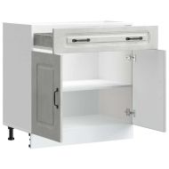 Кухненски шкаф, "Kalmar", бетонно сив, инженерно дърво