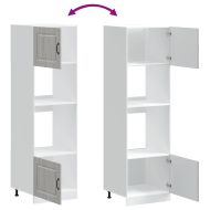 Шкафове за фурна, 2 бр. "Kalmar", сиви, инженерна дървесина сонома