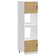 Шкафове за фурна, 2 бр., "Kalmar", дъб Artisan, инженерна дървесина