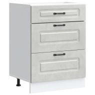 Кухненски шкаф, "Kalmar", бетонно сив, инженерно дърво