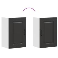 Кухненски стенен шкаф, Kalmar, черен, инженерно дърво