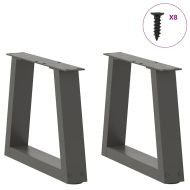 Крака за масичка за кафе, V-образна, 2 бр., антрацит, 30x(30-31,3) см, стомана