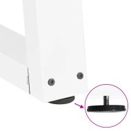 Крака за масичка за кафе, V-образни, 2 бр., бели, 50 x (30-31,3) см, стомана